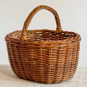 Vintage Gathering Basket French Country Market Basket